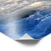 Isaiah 43:2 Wenn du durch das Wasser gehst, Fotodruck (Ecke)