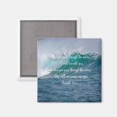 Isaiah 43:2 wenn du durch die Gewässer kommst Magnet (Vorderseite/Rückseite)