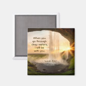 Isaiah 43:2 Wenn du durch die Tiefsee-Bibel gehst Magnet (Vorderseite/Rückseite)