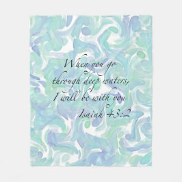 Isaiah 43:2 Wenn du gehst... Fleece Blanket