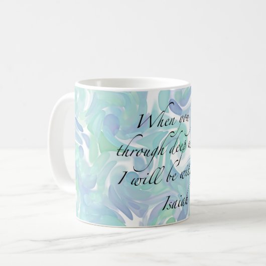Isaiah 43:2 Wenn du gehst... Kaffee-Tasse Kaffeetasse (Vorderseite Links)