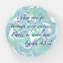 Isaiah 43:2 Wenn du gehst... Paperweight