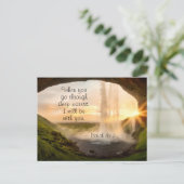 Isaiah 43:2 Wenn man durch tiefe Gewässer geht Postkarte (Stehend Vorderseite)