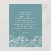 Isaiah 43:2 Wenn Sie durch das Wasser gehen Postkarte (Vorderseite)
