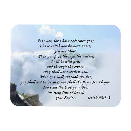 Isaiah 43 Niagara Magnet (Horizontal)