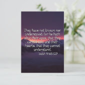 Isaiah 44:18 KJV Bible Scripture Pic Grußkarte Karte (Stehend Vorderseite)