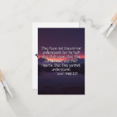 Isaiah 44:18 KJV Bible Scripture Pic Grußkarte Karte (Vorderseite/Rückseite Beispiel)