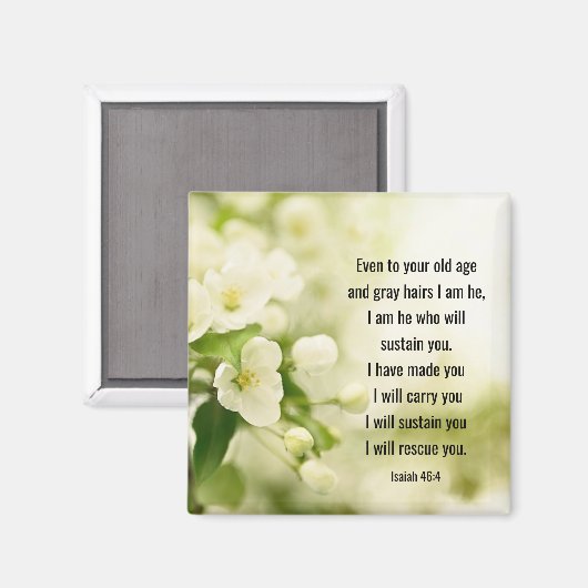 Isaiah 46:4 Ich bin Er, der dich erhalten wird Magnet (Vorderseite/Rückseite)