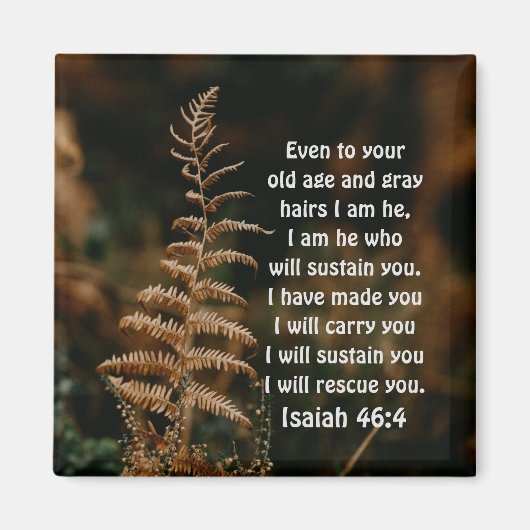 Isaiah 46:4 Ich bin Er, der euch Magnet erhalten w (Vorne)