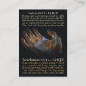 Isaiah 48:12-13 und Offenbarung 22:12-13, 17 KJV Visitenkarte (Vorderseite)