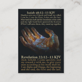 Isaiah 48:12-13 und Offenbarung 22:12-13, 17 KJV Visitenkarte