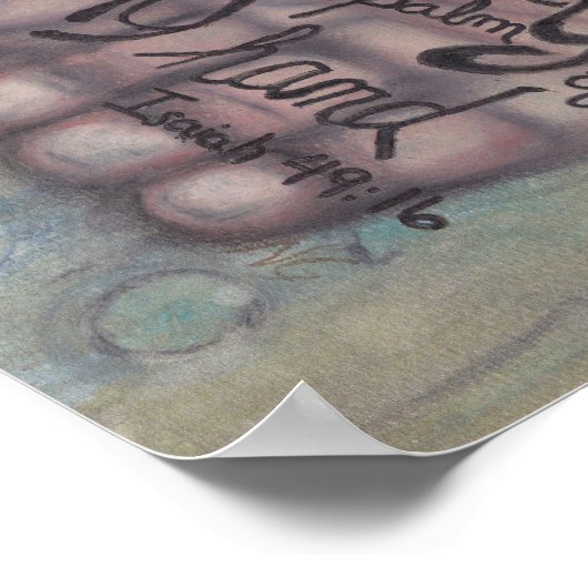 Isaiah 49:16 Poster (Ecke)