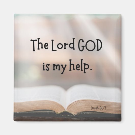 Isaiah 50:7 2 Zoll Magnet (Vorne)