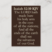 Isaiah 52:10 KJV Karten - Rettung unseres Gottes (Rückseite)