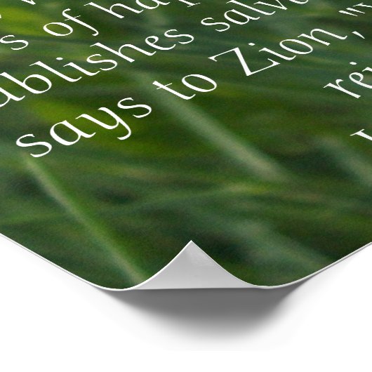 Isaiah 52:7 poster (Ecke)