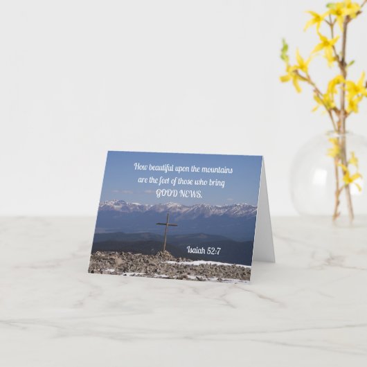 Isaiah 52:7 Wie schön auf den Bergen sind die Karte (Gelbe Blume)