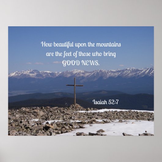 Isaiah 52:7 Wie schön auf den Bergen sind die Poster (Vorne)