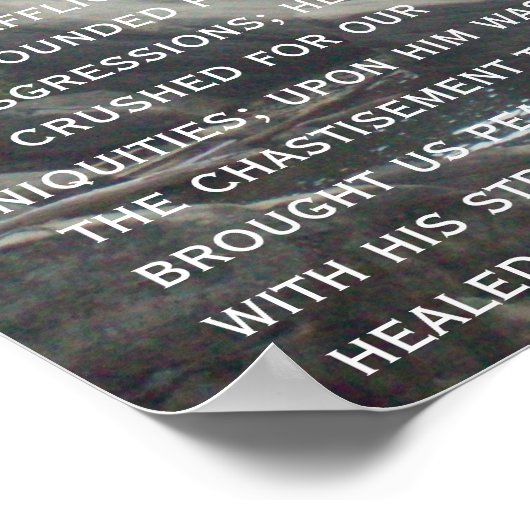 Isaiah 53:2-3 poster (Ecke)