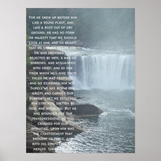 Isaiah 53:2-3 poster (Vorne)