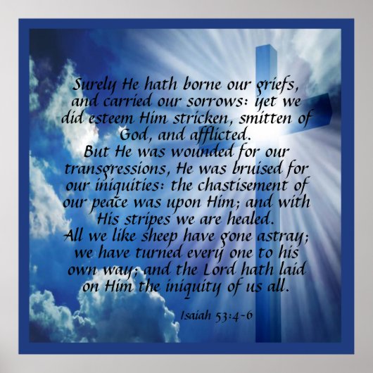 Isaiah 53:4-6 poster (Vorne)