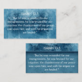 ISAIAH 53:5 Bibelkarte zur Schrift Visitenkarte (Vorne/Hinten)