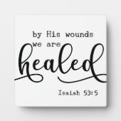 Isaiah 53:5 Bibelschrift heilen Bauernschild Fotoplatte (Vorderseite)