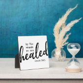 Isaiah 53:5 Bibelschrift heilen Bauernschild Fotoplatte (InSitu)