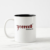 Isaiah 53:5 Er wurde durchbohrt Zweifarbige Tasse (Links)