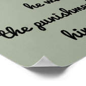 Isaiah 53:5 Gelber und schwarzer Kanarienvogel Poster (Ecke)