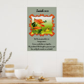 Isaiah 53:5 Gelber und schwarzer Kanarienvogel Poster (Küche)