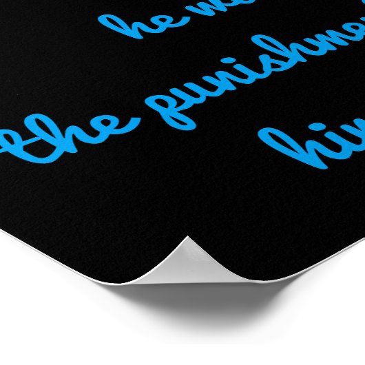 Isaiah 53:5 Grizzly Bars im Ozean Poster (Ecke)