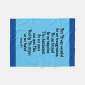 Isaiah 53:5 Heilsprache Fleecedecke (Vorderseite (Horizontal))