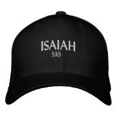 ISAIAH 53:5 (Name oder Initialen hinzufügen) Bestickte Baseballkappe (Vorderseite)