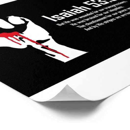 Isaiah 53:5 poster (Ecke)