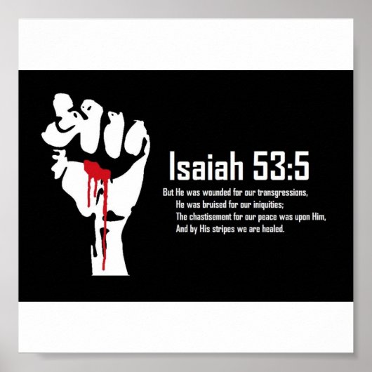 Isaiah 53:5 poster (Vorne)