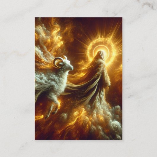 Isaiah 53:6-7 KJV Karten - Lamm zum Schlachten (Vorderseite)