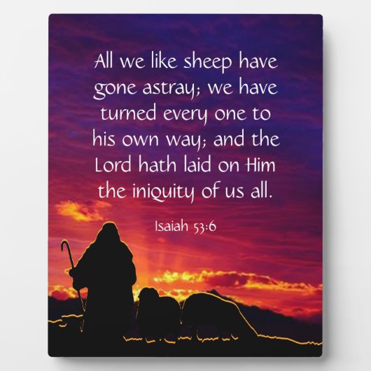 Isaiah 53:6 fotoplatte (Vorderseite)