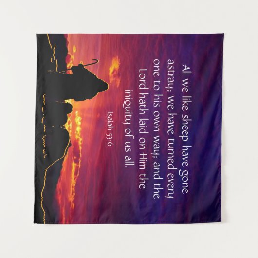 Isaiah 53:6 wandteppich (Vorderseite (Horizontal))