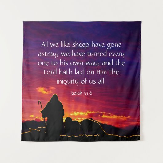 Isaiah 53:6 wandteppich (Vorderseite)