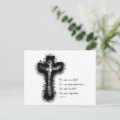 Isaiah-53 - Kreuz / Christlicher Zeuge Postkarte (Stehend Vorderseite)