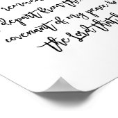 Isaiah 54:10, Aquarellschrift, Bergkunst Poster (Ecke)