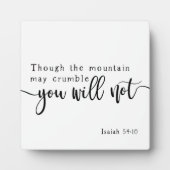 Isaiah 54:10 Bibelschrift Bauernschild Fotoplatte (Vorderseite)