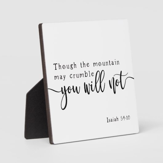 Isaiah 54:10 Bibelschrift Bauernschild Fotoplatte (Vorderseite)