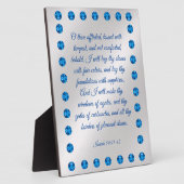 Isaiah 54:11-12 Plaque Fotoplatte (Seite)