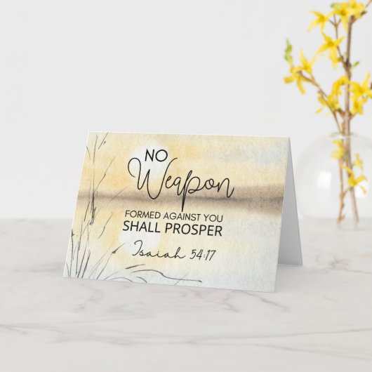 Isaiah 54 17 Keine Waffe gegen euch gebildet Bibel Karte (Gelbe Blume)