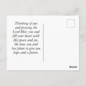 Isaiah 54 17 Keine Waffe gegen euch gebildet Bibel Postkarte (Rückseite)