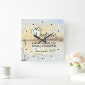 Isaiah 54 17 Keine Waffe gegen euch gebildet Bibel Quadratische Wanduhr (Zuhause)