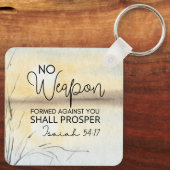 Isaiah 54 17 Keine Waffe gegen euch gebildet Bibel Schlüsselanhänger (Rückseite)
