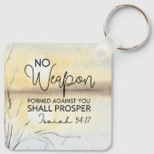 Isaiah 54 17 Keine Waffe gegen euch gebildet Bibel Schlüsselanhänger (Rückseite)