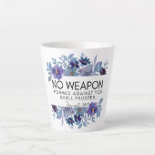 Isaiah 54:17 No Weapon Christlich Floral Milchtasse (Vorderseite)